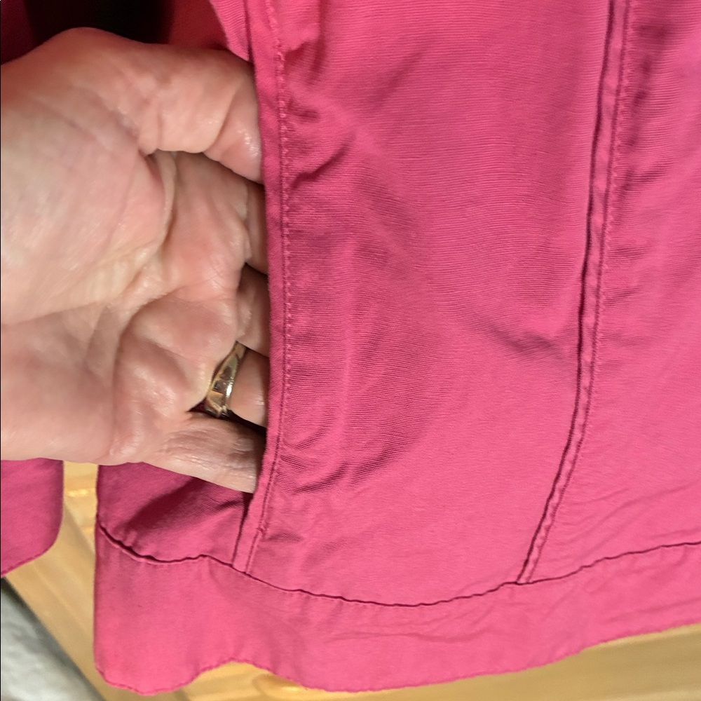 Coldwater Creek Women's 14 Fuchsia Cropped Jacket Blazer Pockets Career Pink - Picture 5 of 9